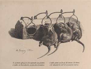 Mausefalle, 1860 von Charles Emile Jacque