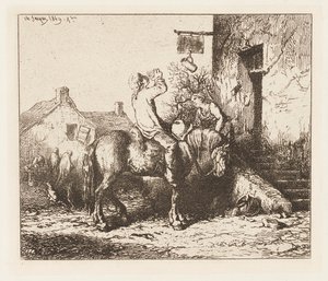 Gasthofstür von Charles Emile Jacque