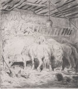 Stall, 1848 von Charles Emile Jacque