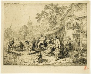 Die Kegelspieler von Charles Emile Jacque