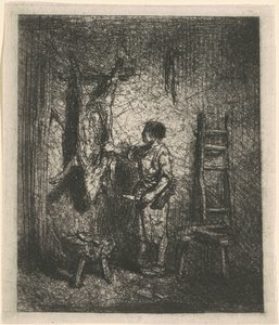 Der Schweineschlachter von Charles Emile Jacque