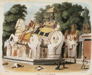Eingeborene huldigen ihrem Herrscher, graviert von Thomas Medland, 1803 von Charles Emilius Gold