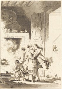 Man denkt nie an alles von Charles Emmanuel Patas after Jean Honoré Fragonard