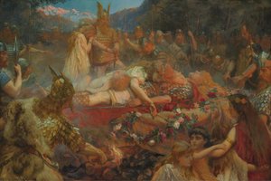 Tod eines Wikingerkriegers, 1909 von Charles Ernest Butler