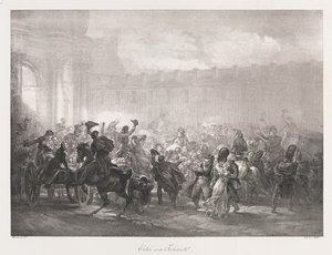 Einzug in die Tuilerien, frühes 19. Jahrhundert von Charles Etienne Pierre Motte