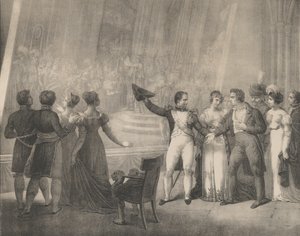Napoleon und Josephine besuchen das Atelier von David, 4. Januar 1808, ca. 1820-30
