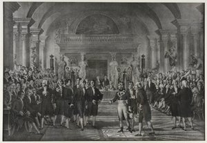 Empfang von Napoleon Bonaparte am Institut, Klasse für Physik und Mathematik, Sektion für mechanische Künste am 25. Dezember