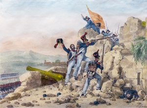 Die Kapitulation von Ciudad Rodrigo, Spanien von Charles Etienne Pierre Motte