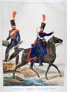 Uniform eines Regiments der Pferdeartillerie, Frankreich, 1823