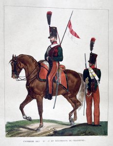 Uniformen des berittenen 9. und 10. Jägerregiments, 1823