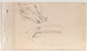 Studie eines Yankton-Indianers und eines Pferdes (Blatt 18 recto) von Charles Ferdinand Wimar