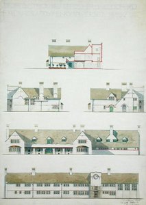 Vorgeschlagenes Haus in Higham Woodford, Essex für Lady Henry Somerset von Charles Francis Annesley Voysey
