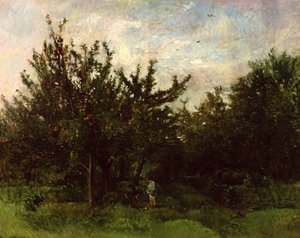 Ein Apfelgarten von Charles Francois Daubigny