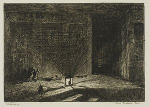 Innenraum eines Gasthauses (Der Korridor eines Gasthauses)