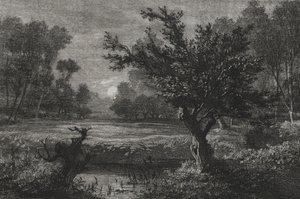 Mondaufgang im Andilly-Tal von Charles Francois Daubigny