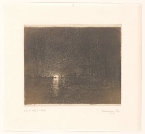 Nächtliche Ansicht auf einen See