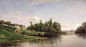 Flusslandschaft von Charles Francois Daubigny