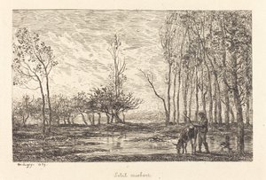 Sonnenuntergang von Charles Francois Daubigny