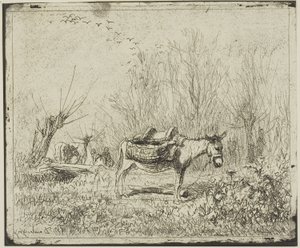Der Esel auf der Wiese von Charles Francois Daubigny