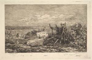 Die Ernte, Souvenir des Morvan, 1865 von Charles Francois Daubigny