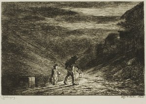 Die Suche nach einem Gasthaus von Charles Francois Daubigny