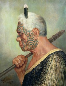 Ein Maori-Krieger von Charles Frederick Goldie