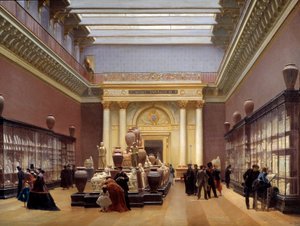 Ansicht des Musée Napoleon III, Raum der Terrakotta im Louvre, auch bekannt als Galerie Campana von Charles Giraud