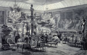 Wintergarten der Prinzessin Mathilde, Zeichnung in grauer Tinte und Gouache von Charles Giraud von Charles Giraud