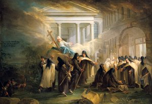 Die Ankunft der Karmelitinnen aus Brüssel, Mitte des 18. Jahrhunderts von Charles Guillot