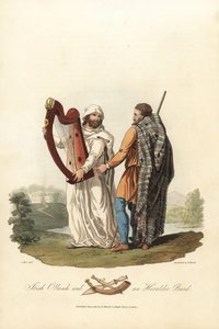 Irischer Ollamh und ein heraldischer Barde, vor der Römerzeit, 1821