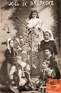 Frohe Weihnachten/Die weisen Kinder/Bretagne/Frankreich von Augustus Kollner
