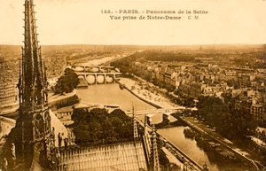 Postkarte/Seine von Notre Dame/Paris/Seine/Ile de France/Frankreich von Augustus Kollner