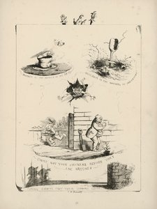 Seite aus Sprichwörter mit Bildern von Charles Henry (after) Bennett
