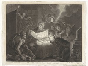 Geburt Christi und Anbetung durch die Hirten von Charles Howard Hodges