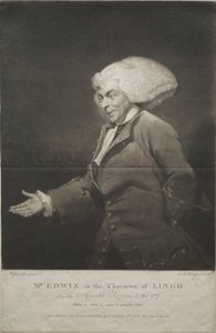 Mr. Edwin in der Rolle von Lingo, 1784