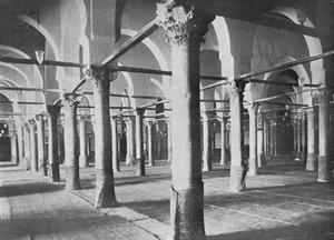 Kairouan. Innenraum der Großen Moschee, um 1913