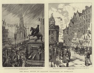 Die königliche Überprüfung der schottischen Freiwilligen in Edinburgh von Charles J. Staniland