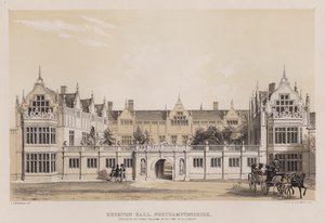 Rushton Hall, Northamptonshire, erbaut von Sir Thomas Tresham, zur Zeit von Elizabeth von Charles James Richardson
