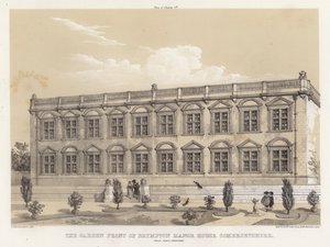 Die Gartenseite des Brympton Manor House, Somersetshire, Inigo Jones, Architekt