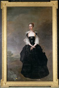 Porträt einer Dame, Mitglied der Familie Dundas, in einem schwarzen Samtkleid mit Spitzärmeln