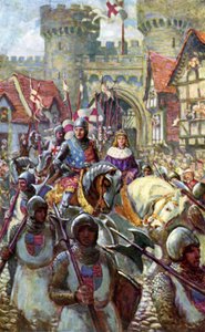 Edward V reitet mit Herzog Richard nach London