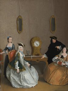 Die Stunde des Maskenballs, von Charles-Joseph Flipart von Charles Joseph Flipart
