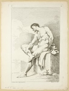 Figur, aus dem zweiten Buch der Figuren der Akademien, teilweise graviert von den Professoren der Königlichen Akademie
