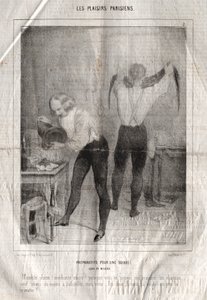 Die Pariser Vergnügungen: Vorbereitungen für einen Abend. Luxus und Elend. Verfluchte Feder! Böse Tinte!... von Charles Joseph Traviès de Villers