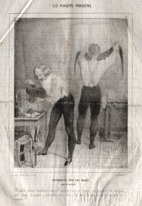 Die Pariser Vergnügungen: Vorbereitungen für einen Abend. Luxus und Elend. Verfluchte Feder! Böse... von Charles Joseph Traviès de Villers