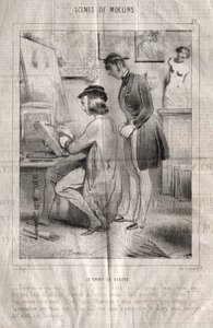 Szenen des Lebens: Das Besuchsrecht. Ich hoffe, ich störe nicht?... von Charles Joseph Traviès de Villers