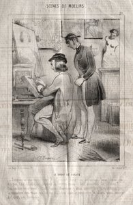 Szenen des Lebens: Das Besuchsrecht. Ich hoffe, ich störe nicht... von Charles Joseph Traviès de Villers