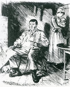 "Ein wirklich harter Fall" Illustration zu "Punch," 1875 (Gravur) von Charles Keene
