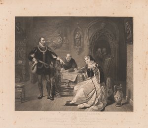 Unterzeichnung des Todesurteils von Lady Jane Grey von Charles Kennedy Burt