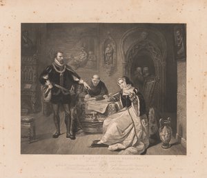 Unterzeichnung des Todesurteils von Lady Jane Grey von Charles Kennedy Burt